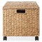 Casafield Rolling Filing Cabinet - Water Hyacinth File Organizer with Lid and Locking Wheels, Home Office Storage for Hanging Folders